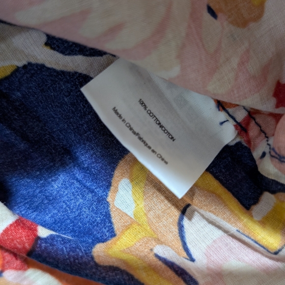 Tory Burch Sequin Floral Print Stephanie Top Blouse Size 6 - Picture 4 of 9